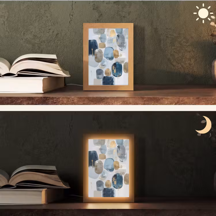 Lampe de table - Abstrait - Or - Formes — 5