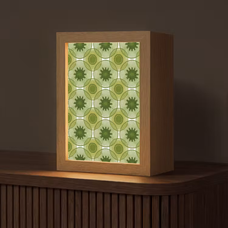 Lampe de table - Cercles - Motif - Vert — 1
