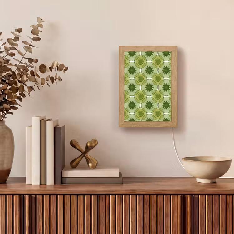 Lampe de table - Cercles - Motif - Vert — 4