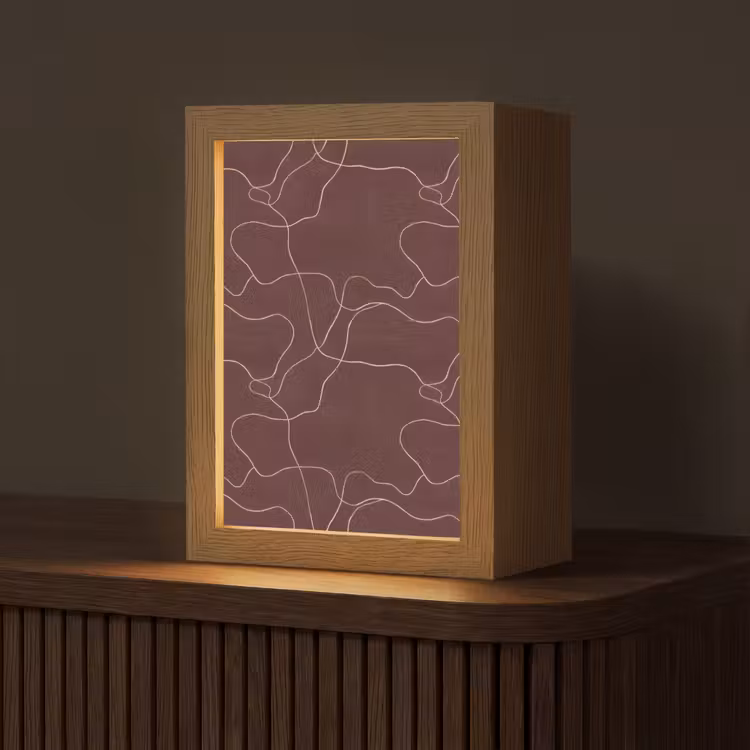 Lampe de table - Abstrait - Moderne - Marron — 1