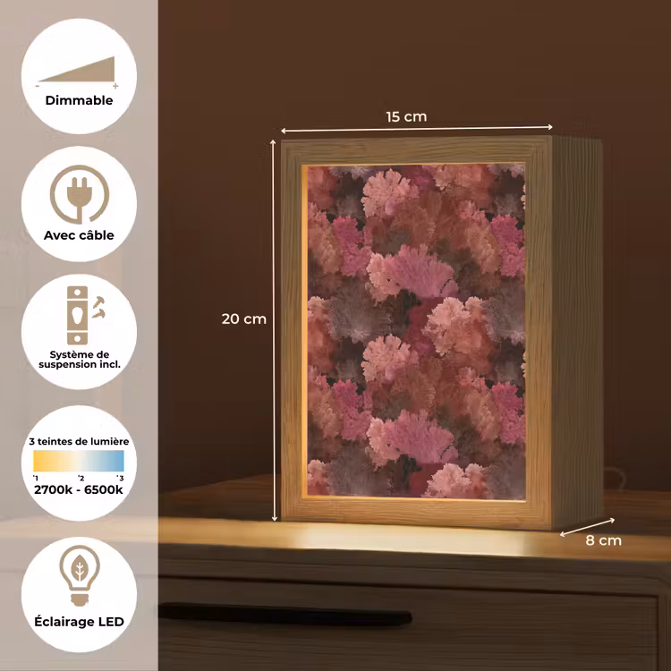 Lampe de table - Corail - Texture - Coloré — 6