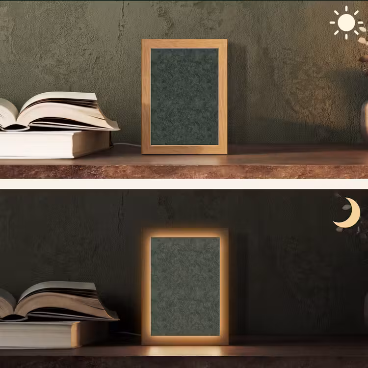 Lampe de table - Fleurs - Lignes - Vert — 5