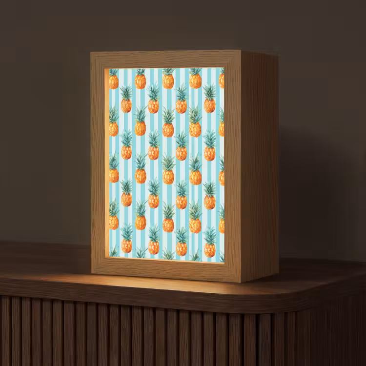 Lampe de table - Ananas - Rayures - Vert — 1
