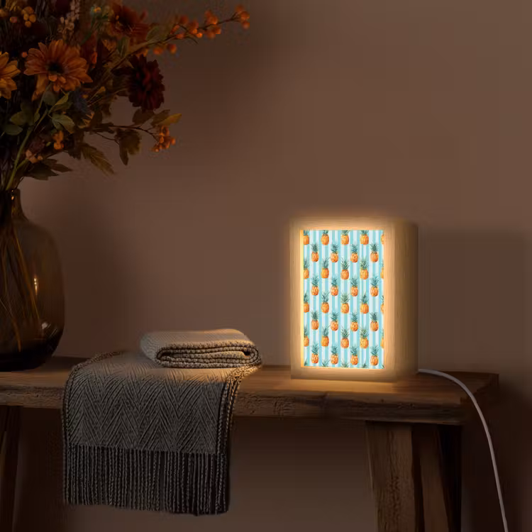 Lampe de table - Ananas - Rayures - Vert — 3