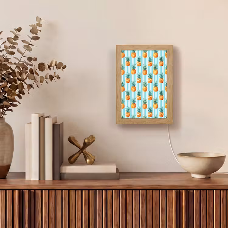 Lampe de table - Ananas - Rayures - Vert — 4