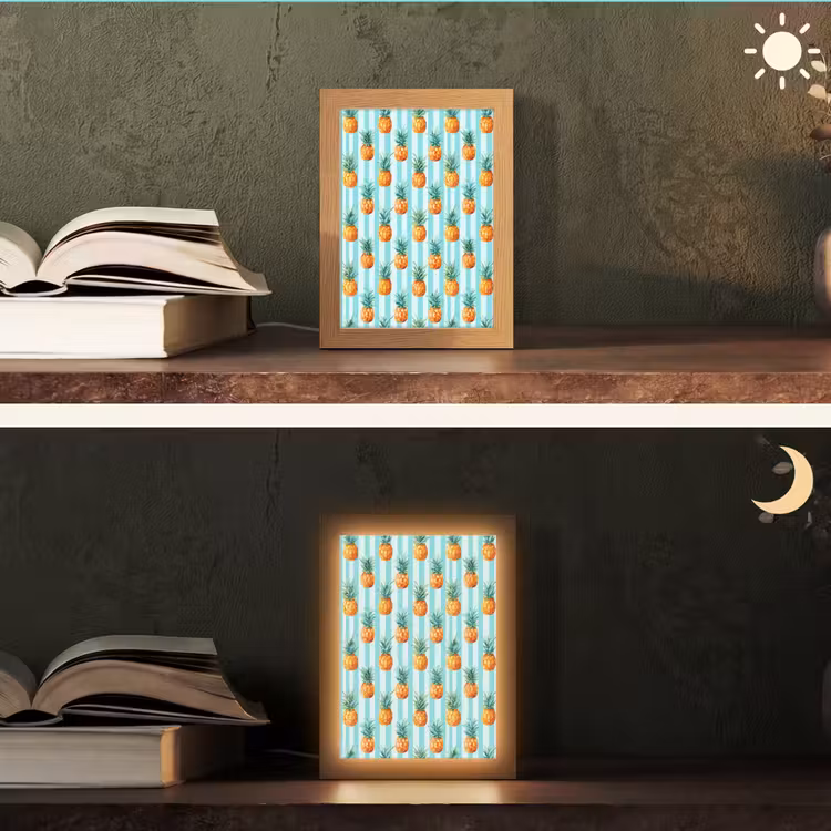 Lampe de table - Ananas - Rayures - Vert — 5
