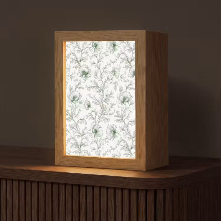 Lampe de table - Fleurs - Signées - Vertes — 1
