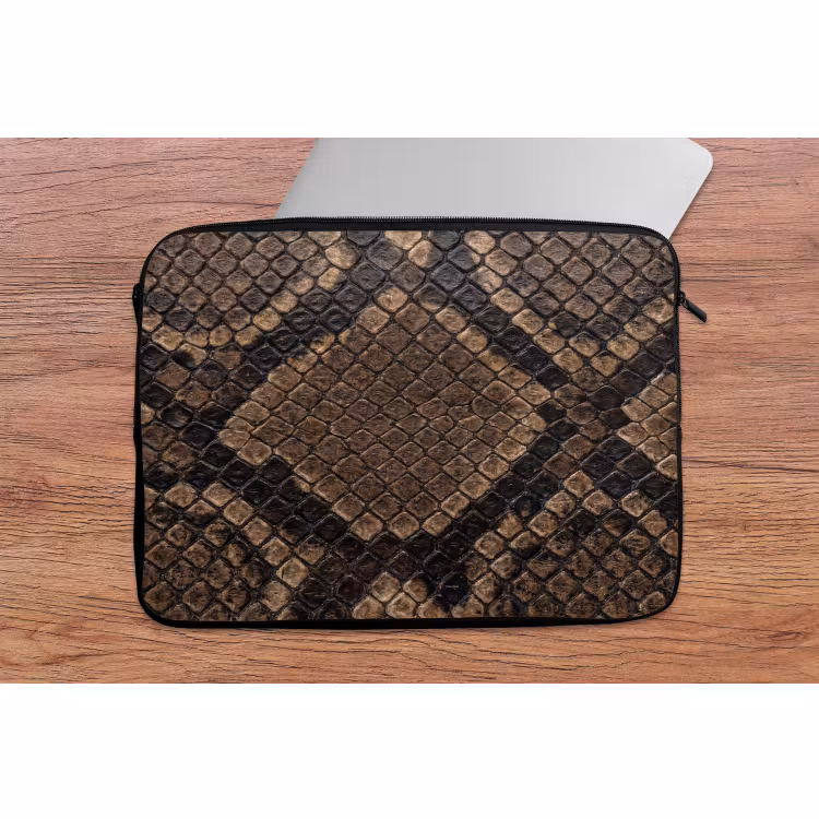 housse pour ordinateur portable - Python - Écailles - Bronze — 2