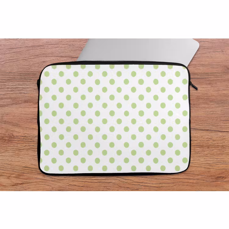 housse pour ordinateur portable - Points - Classique - Vert — 2