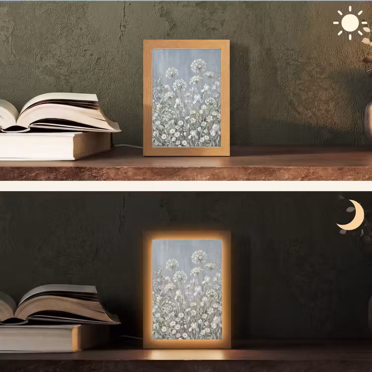 Lampe de table - Fleurs - Botanique - Bleu — 5