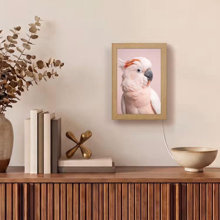 Lampe de table - Cacatoès - Portrait - Rose — 4