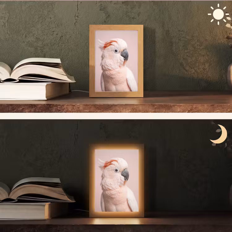Lampe de table - Cacatoès - Portrait - Rose — 5