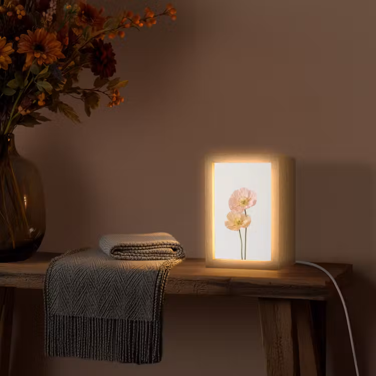 Lampe de table - Coquelicots - Botanique - Rose — 3