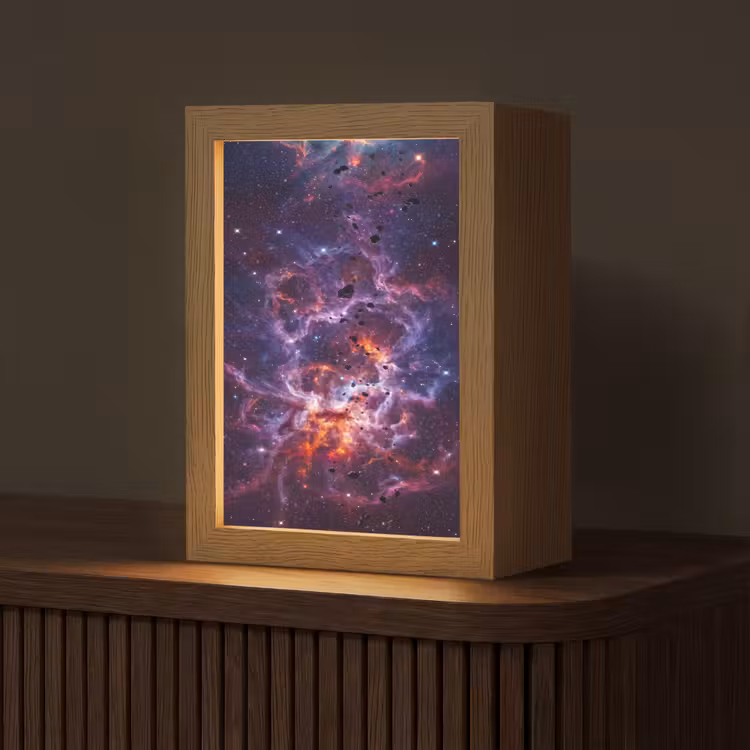 Lampe de table - Espace - Étoiles - Abstrait - Coloré — 1