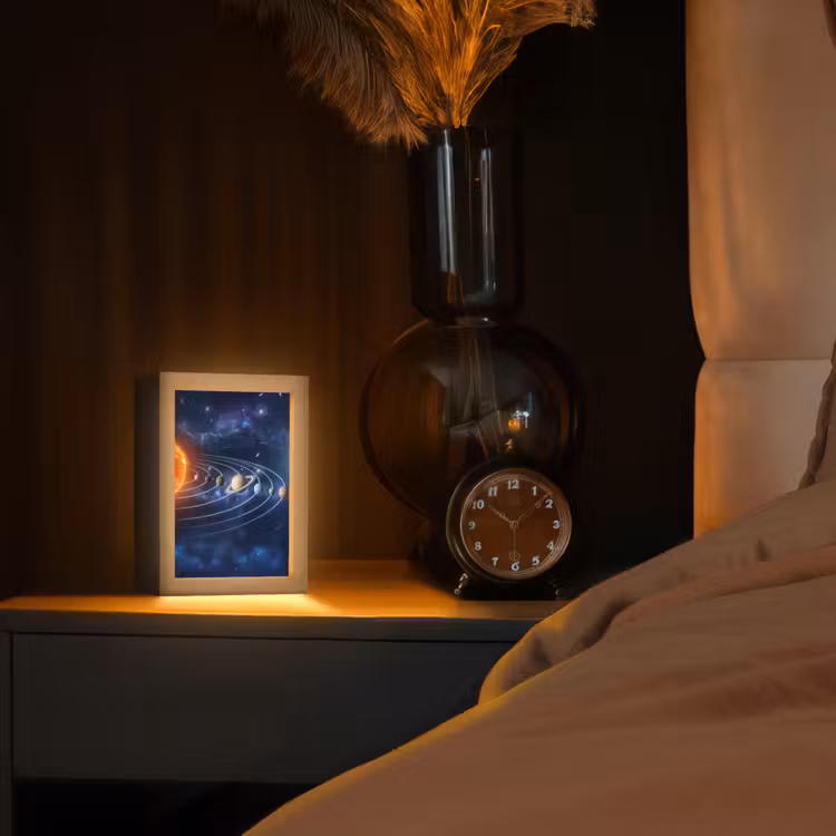 Lampe de table - Espace - Système solaire - Bleu — 2