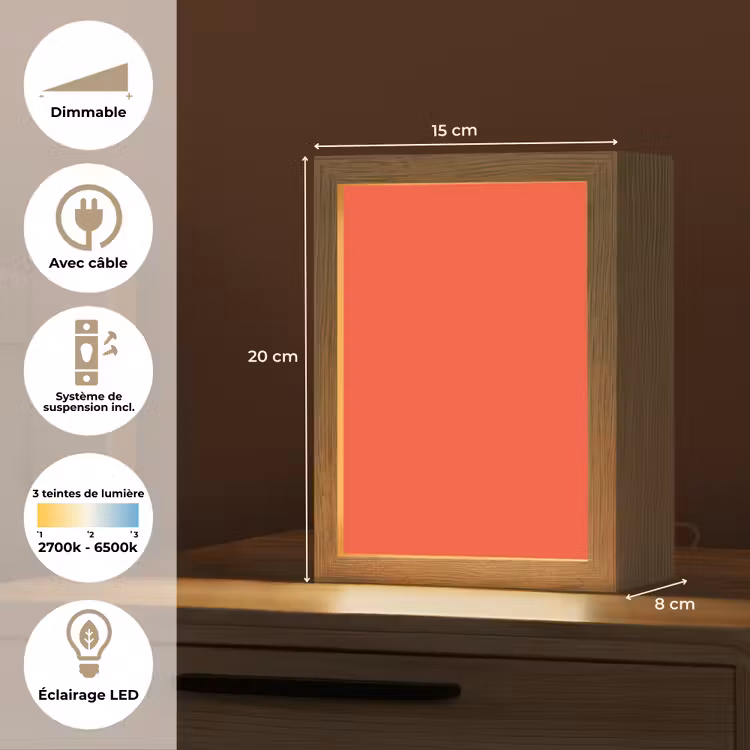 Lampe de table - Brûlé - Corail - Orange — 6