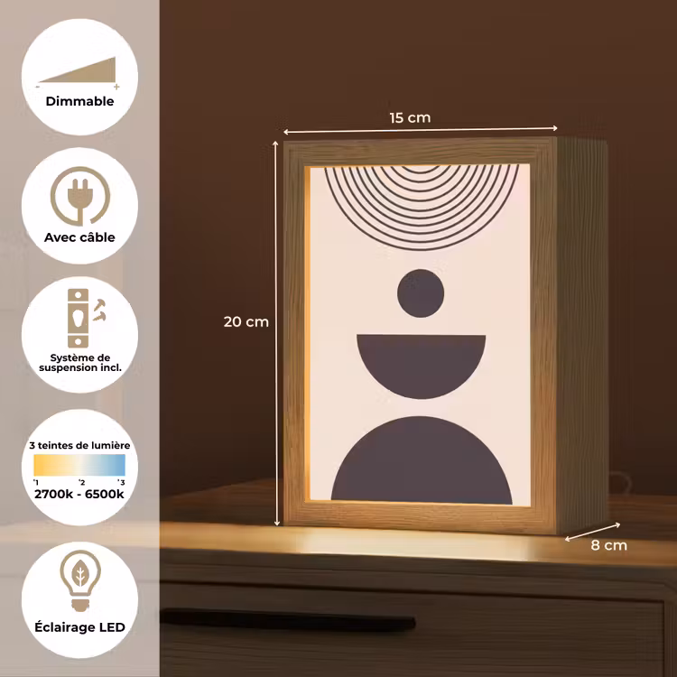 Lampe de table - Équilibre géométrique - Art — 6