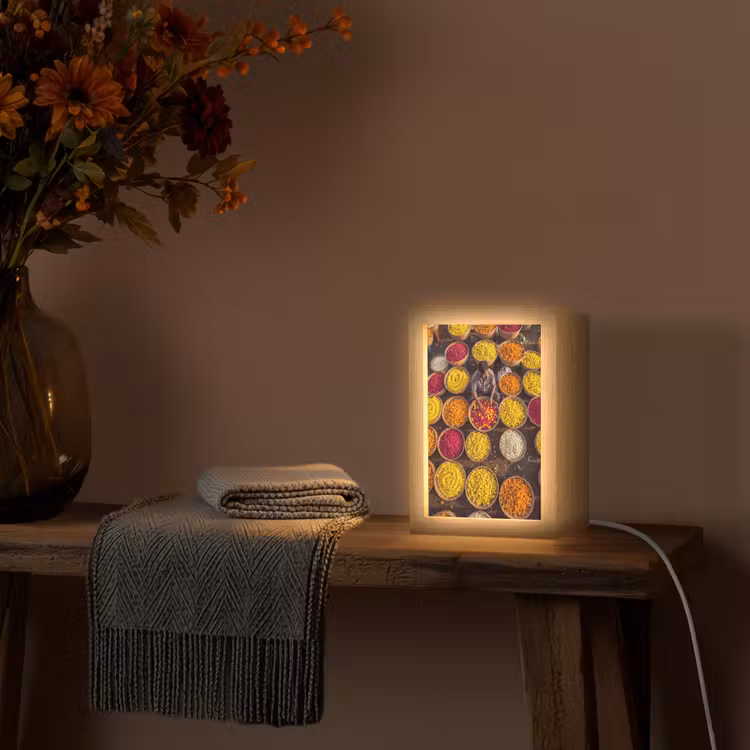 Lampe de table - Fleurs - Marché - Coloré — 3