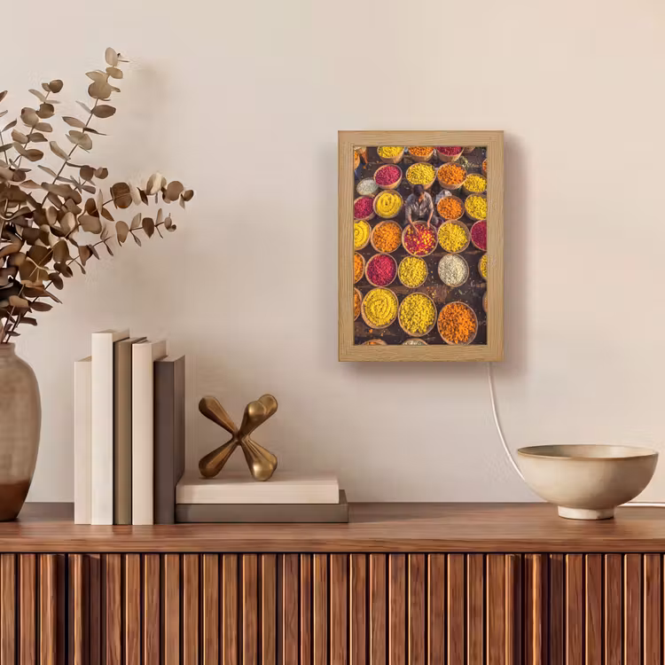Lampe de table - Fleurs - Marché - Coloré — 4