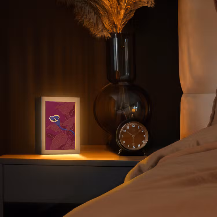 Lampe de table - Fleurs - Moderne - Violet — 2