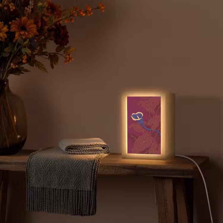 Lampe de table - Fleurs - Moderne - Violet — 3