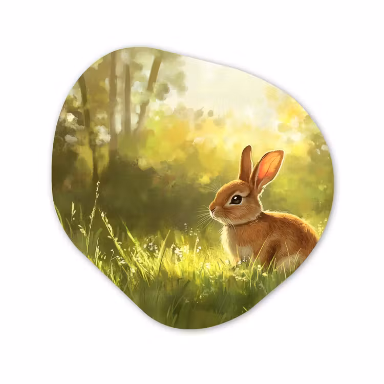 Forme organique - Forex - Lapin - Soleil - Forêt — 1
