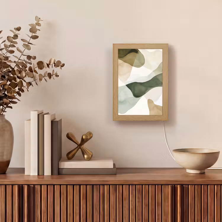 lampe de table - Japandi - Abstrait - Vert — 4