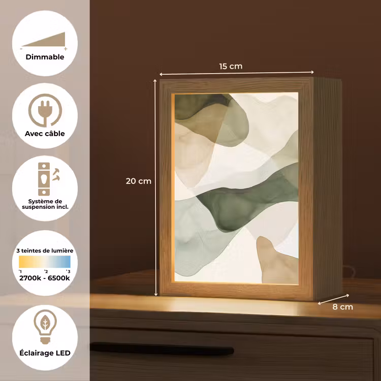 lampe de table - Japandi - Abstrait - Vert — 6