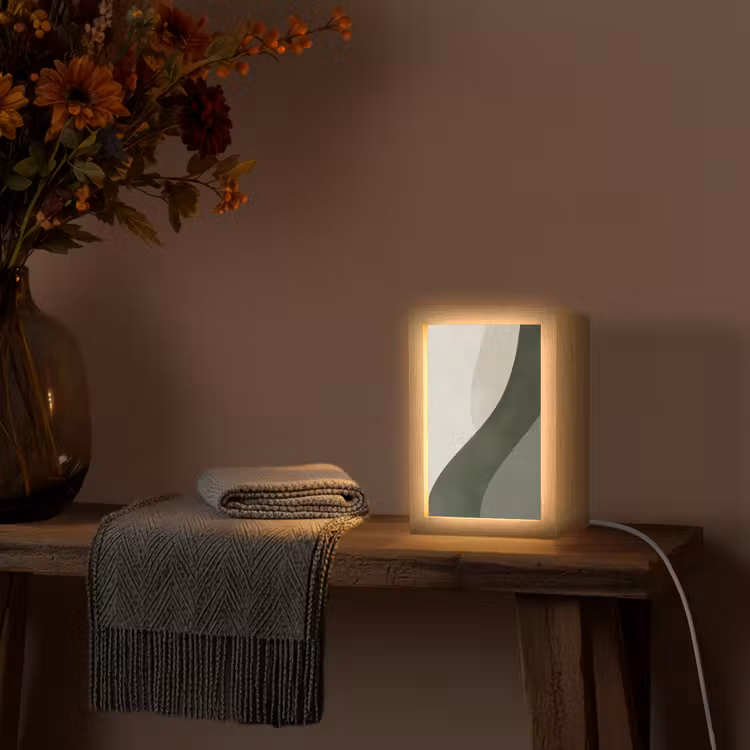 lampe de table - Japandi - Vert - Abstrait - Moderne — 3