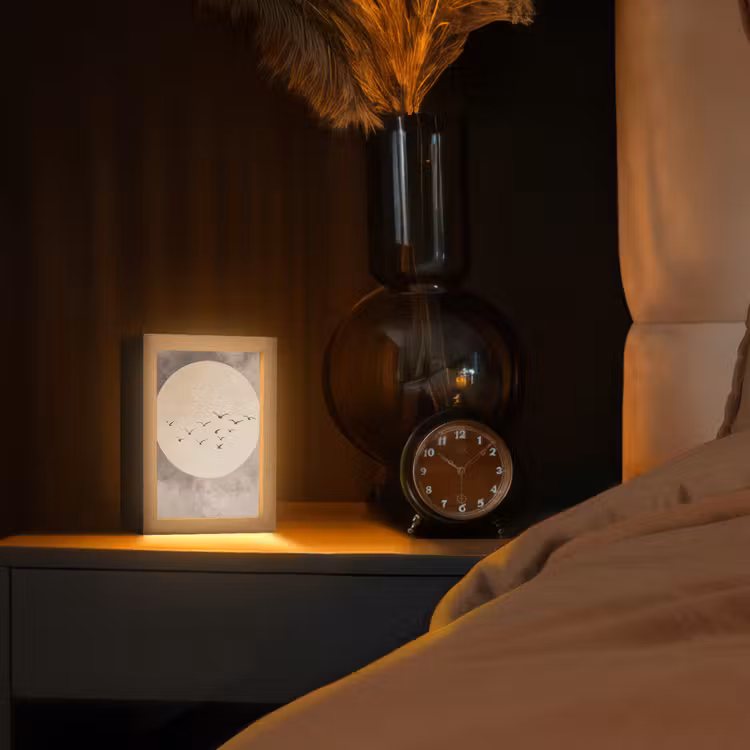 lampe de table - Oiseau - Beige - Japandi — 2