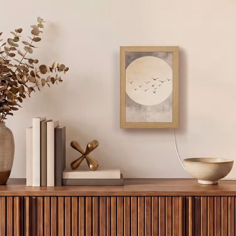 lampe de table - Oiseau - Beige - Japandi — 4