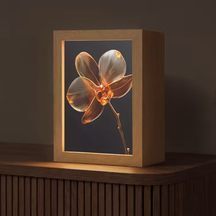 lampe de table - Orchidée - Transparent - Fleur — 1
