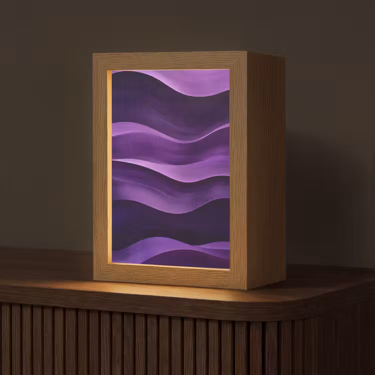 lampe de table - Vagues - Abstrait - Violet — 1