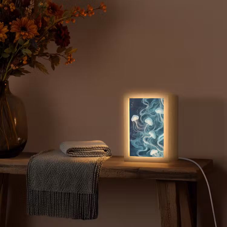 lampe de table - Méduse - Mer - Blanc - Vagues — 3