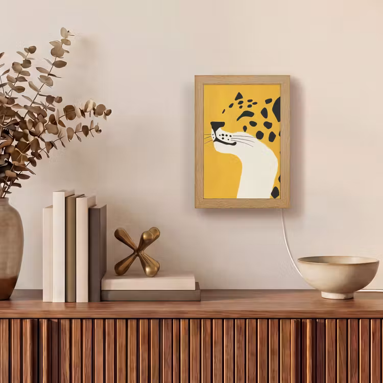 lampe de table - Guépard - Illustration - Jaune — 4
