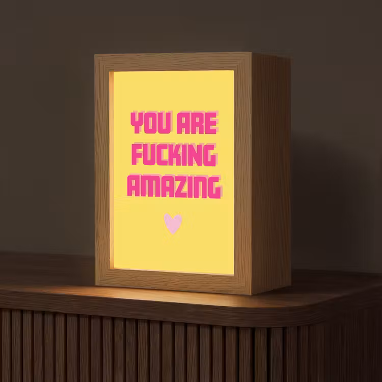 lampe de table - Jaune - Valentin - Texte — 1