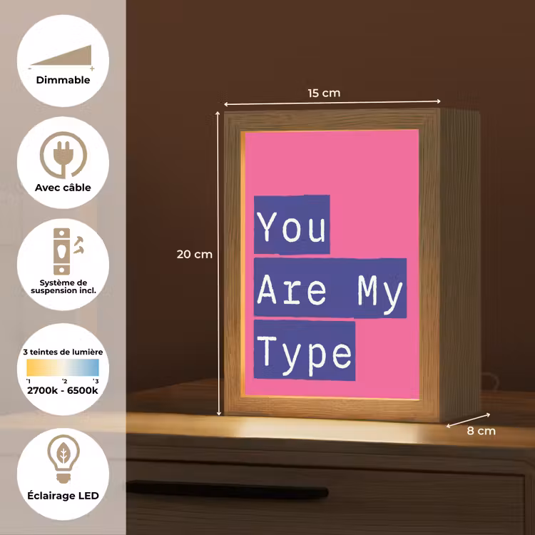 lampe de table - Valentin - Texte - Amour — 6