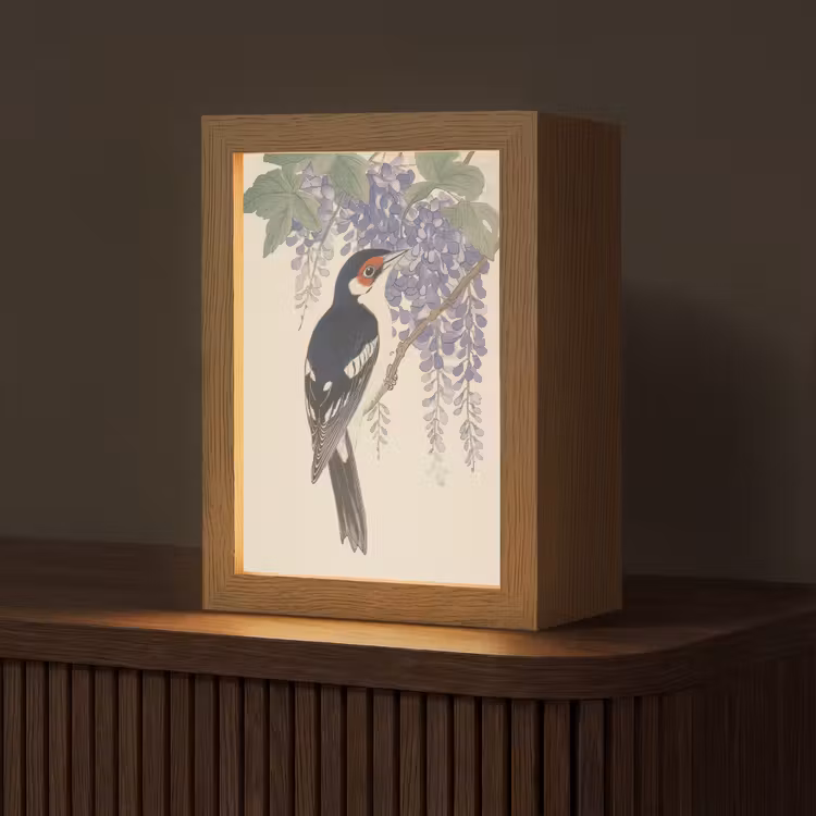lampe de table - Pic - Fleurs - Violet — 1