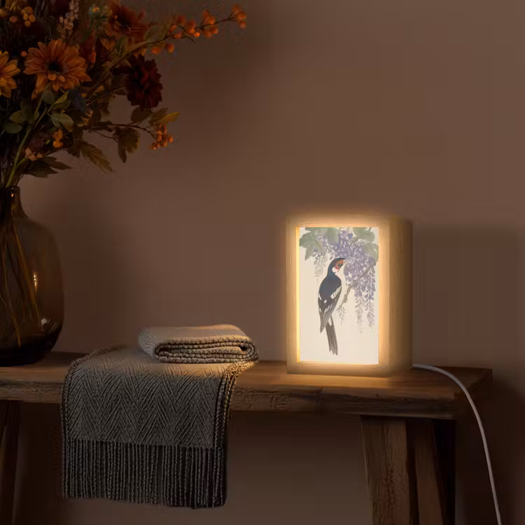 lampe de table - Pic - Fleurs - Violet — 3