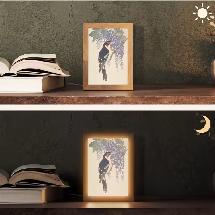 lampe de table - Pic - Fleurs - Violet — 5