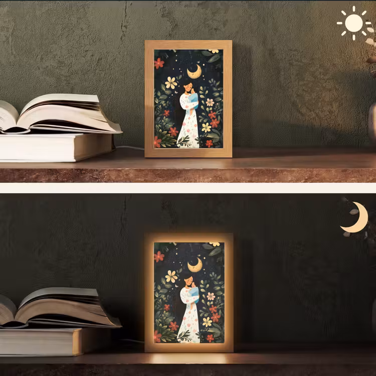 lampe de table - Mère - Enfant - Coloré - Fleurs — 5