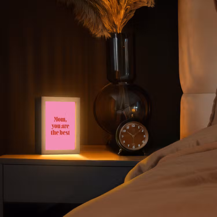 lampe de table - Mère - Message - Rose — 2