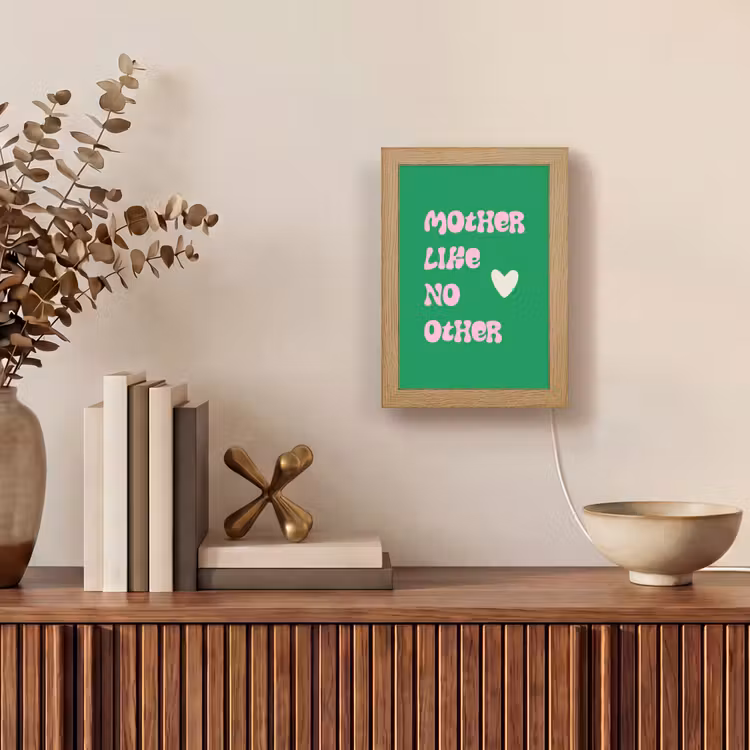 lampe de table - Texte - Coeur - Mère - Vert — 4