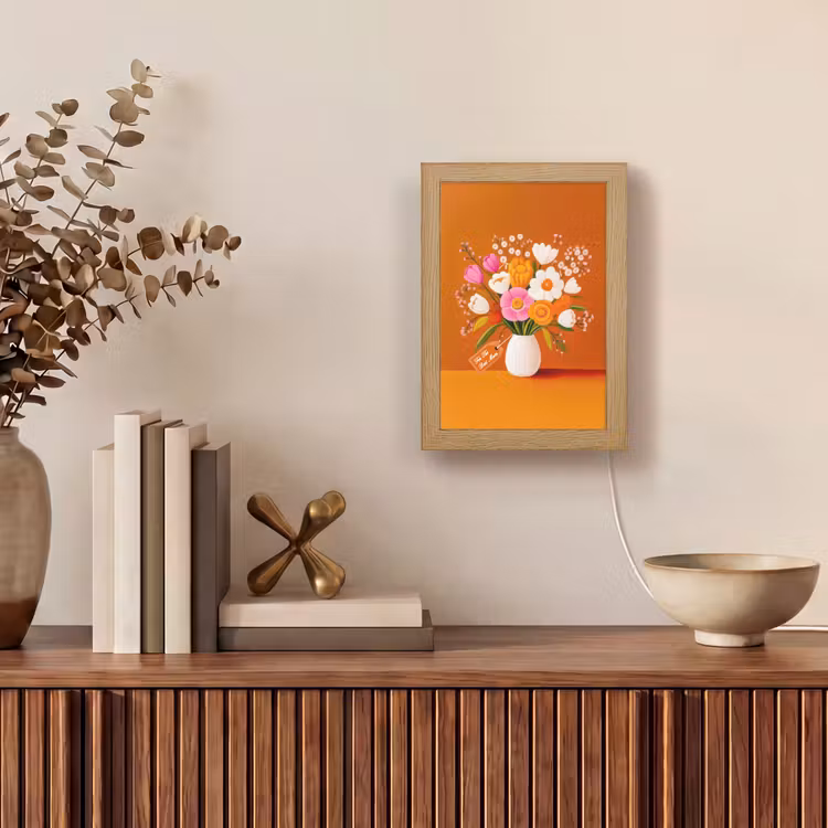 lampe de table - Vase - Fleurs - Orange — 4