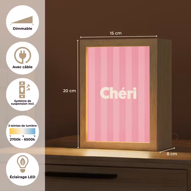 lampe de table - Rayé - Rose - Chéri — 6