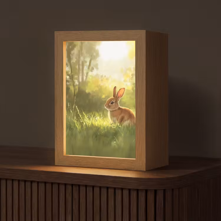 lampe de table - Lapin - Soleil - Forêt — 1