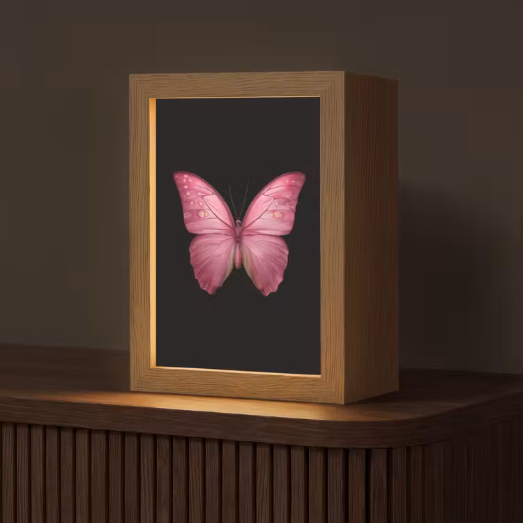 lampe de table - Papillon - rose - Elegant — 1