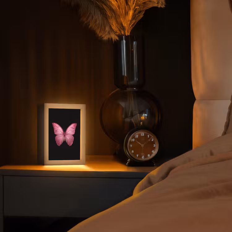 lampe de table - Papillon - rose - Elegant — 2
