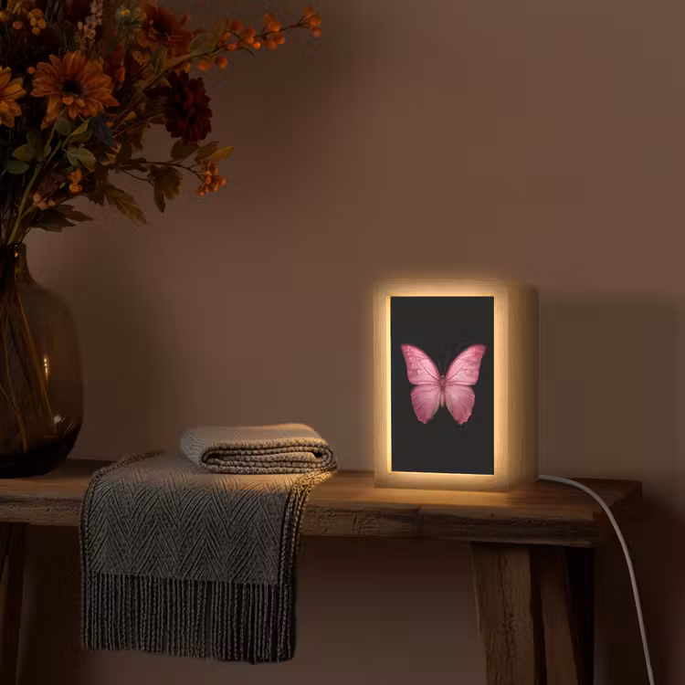 lampe de table - Papillon - rose - Elegant — 3