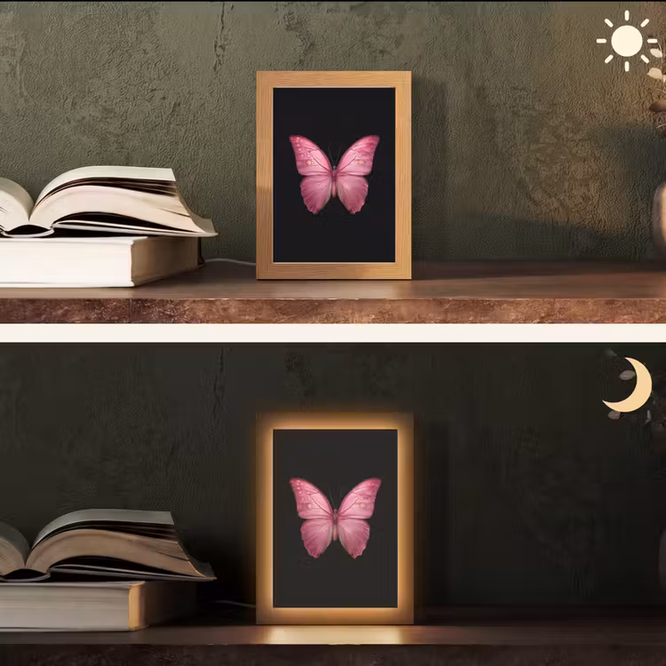 lampe de table - Papillon - rose - Elegant — 5